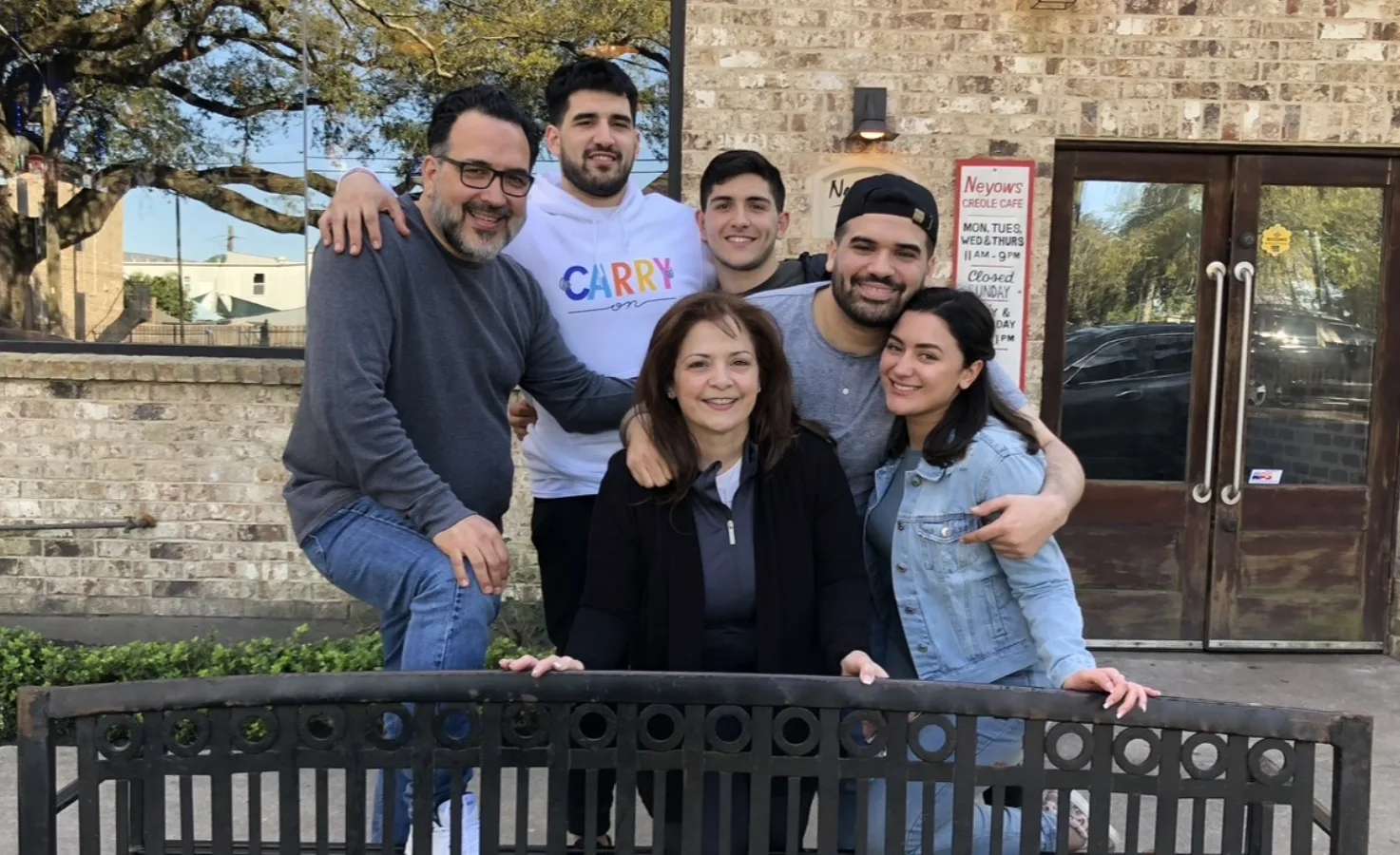 Jordan with his family in New Orleans